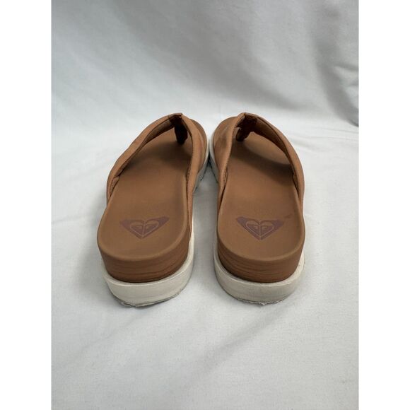 Roxy Danika Sandal In Tan Brown Small Thong Platform Beachy Summer Flip Flops 9 - Picture 5 of 9